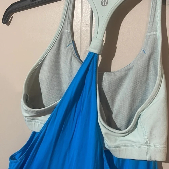 LULULEMON Built In Shelf Bra Tank Top Blue 2 Tone - Picture 9 of 10